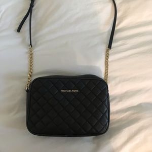 Michael Kors Quilted Black Cross Body Purse